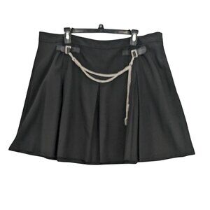 Hot Topic Black Mini Skirt with Chain Detail